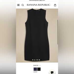 NWT Banana Republic Everywhere Ponte Sheath Dress, size 10T, black